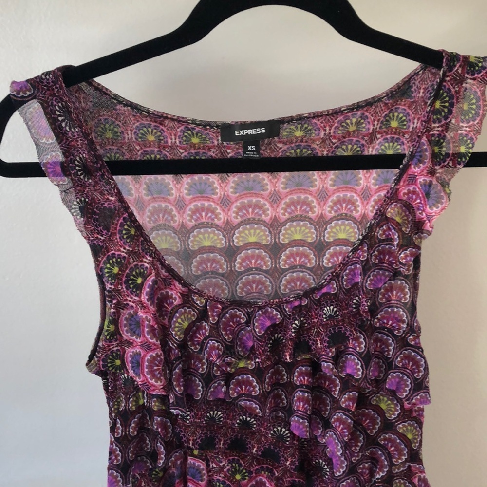 Express Flower Ruffle Tank Top - Picture 4 of 5